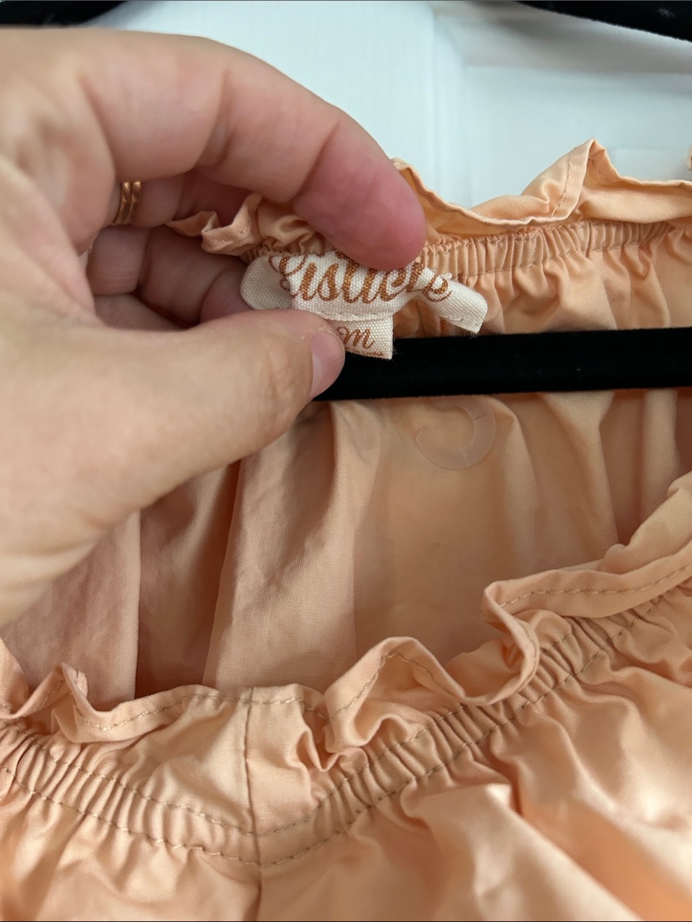 Listicle Peach Ruffle Off-Shoulder Blouse - Picture 2 of 4